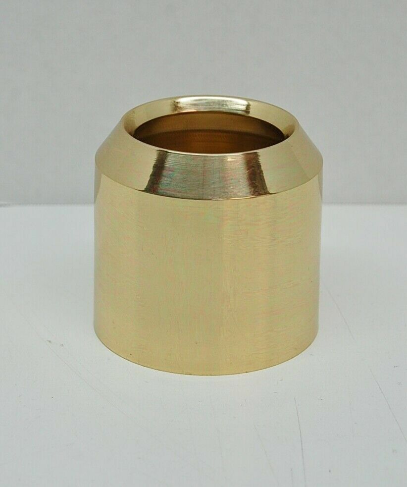 3" Candle Follower Solid Brass Smooth Church Paschal (Burner Topper)