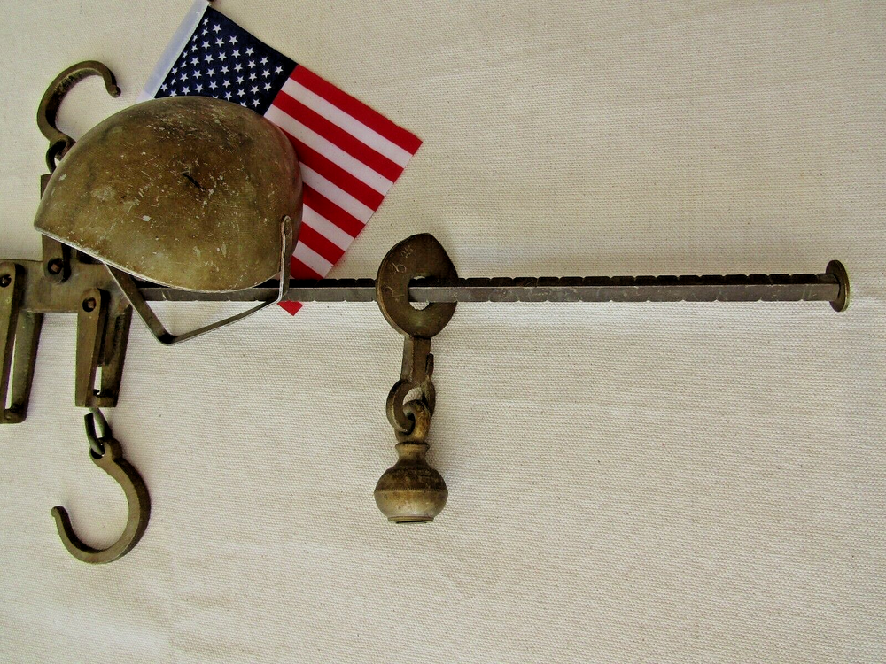 Antique Brass Hanging Balance Scale