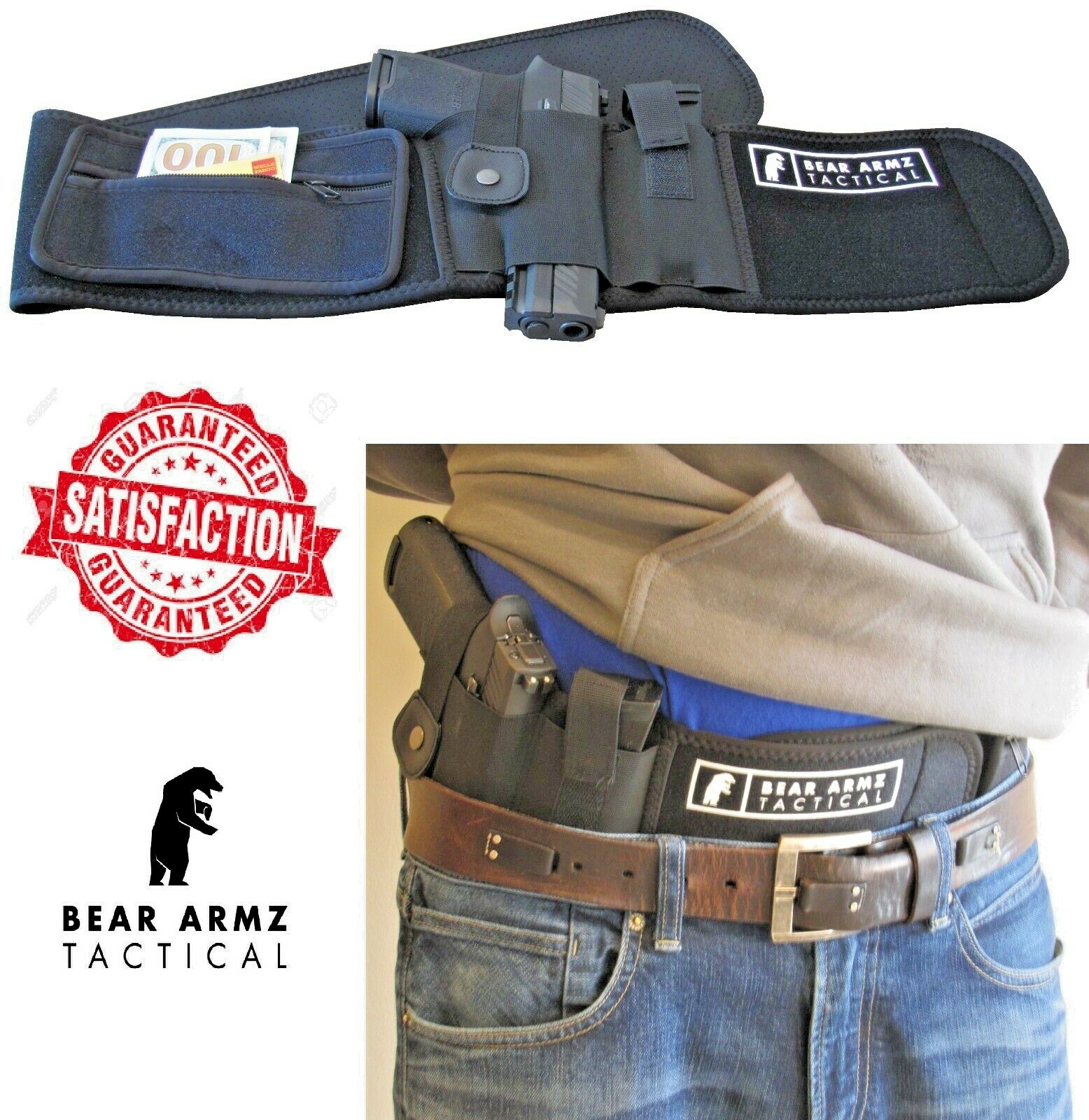 Belly Band Holster for Concealed Carry Fits Glock Sig S&W 9m IWB/OWB 2500+ SOLD