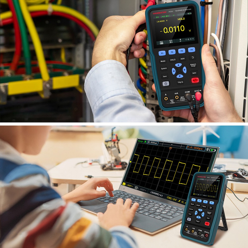 2CH Handheld Oscilloscope Multimeter For Automobile Maintenance Power Detection