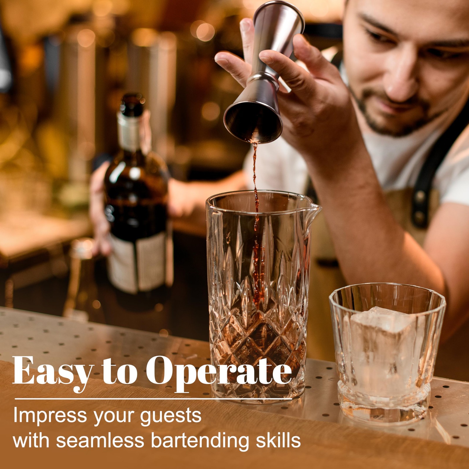 Bartending Jigger set 2 Pcs Stainless Steel Liquid Measure tool