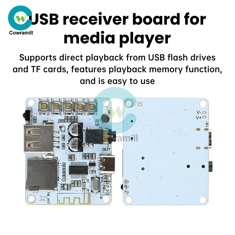 Bluetooth 5.4 Audio Receiver Board mp3 Lossless Decoder Decoding Module Type C
