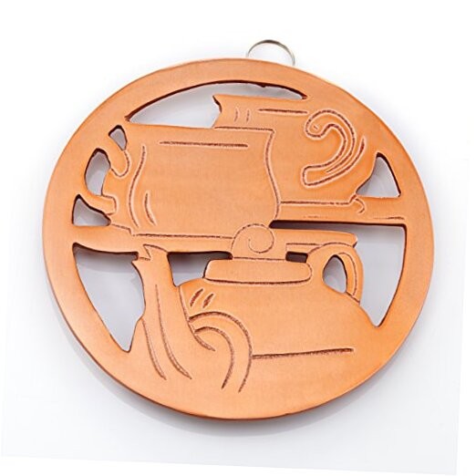 Copper Tea Time Trivet, 8¼"