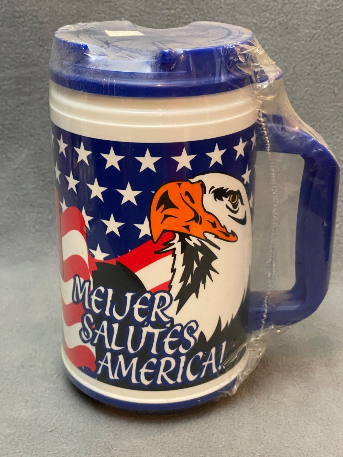 VTG Whirley Meijer Gas Station Thermal Travel Mug w/ American Flag Sealed