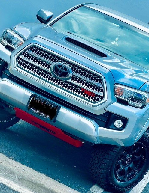 APC21 - Custom Skid Plate - Fits 05-23 Toyota Tacoma - Black with Red