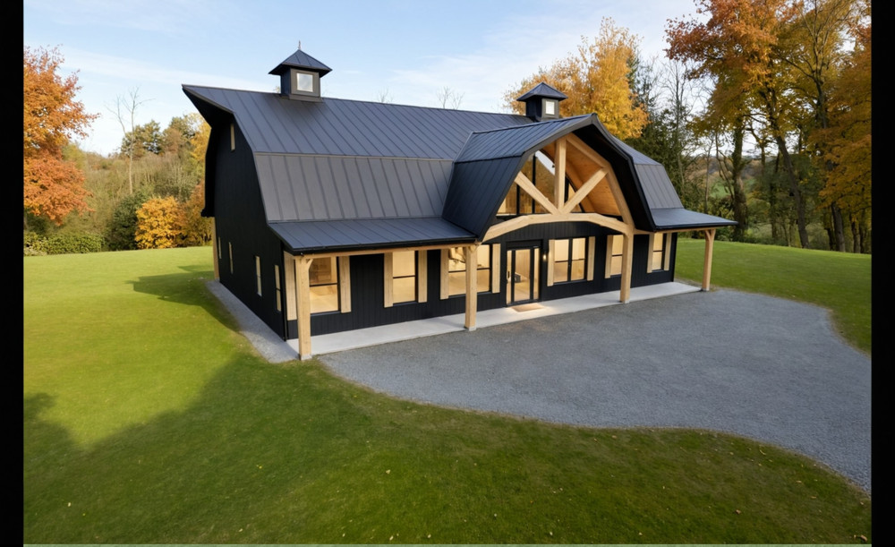 2400 Sqft Modern Barndominium 4bd/2.5ba - Construction Plans - PDF