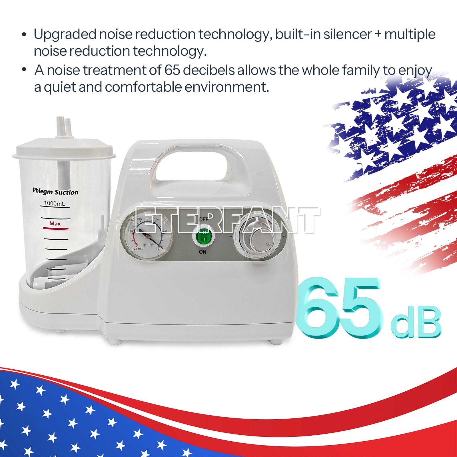 Dental Portable Suction Machine Oral Emergency Vacuum Phlegm Suction Unit 1000mL