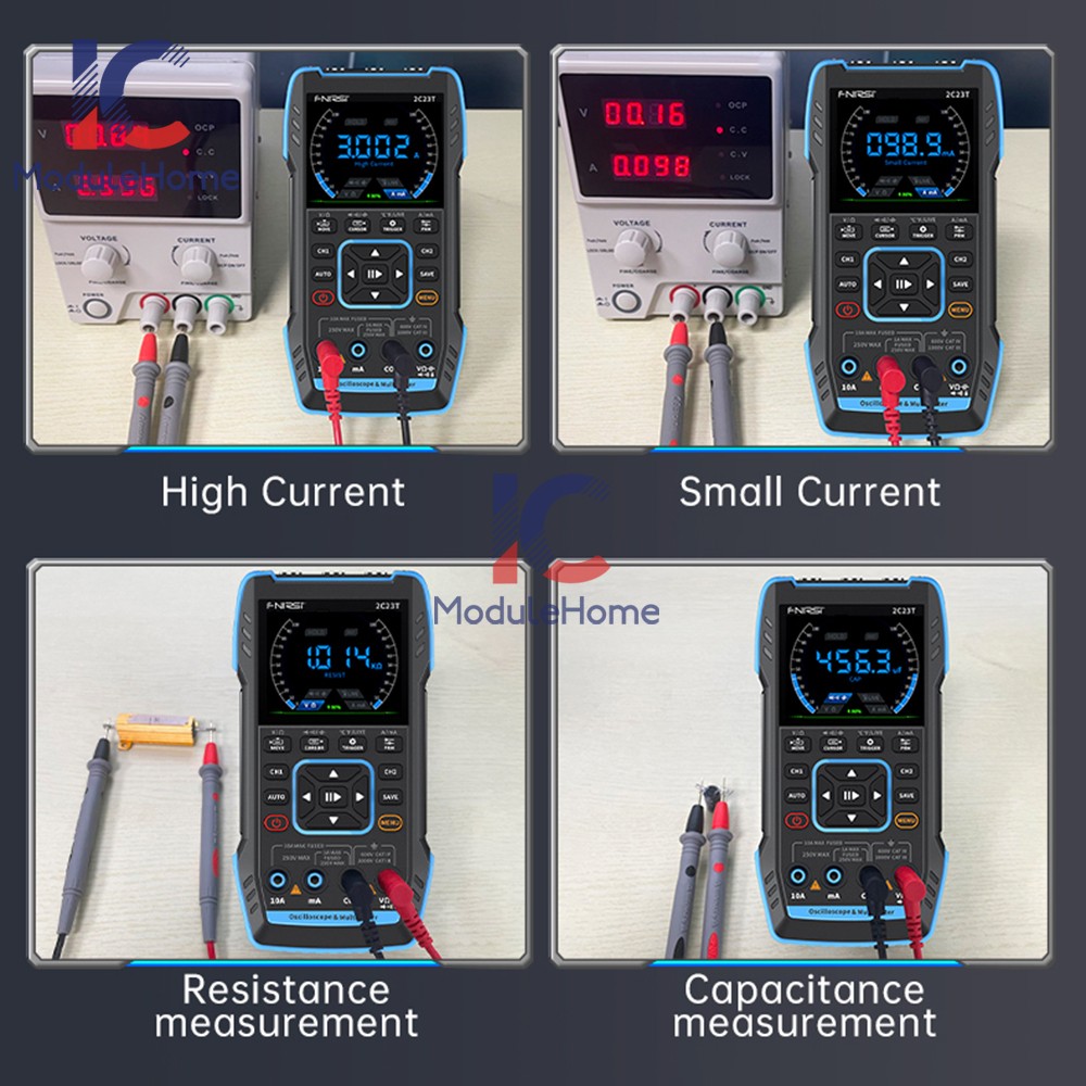 FNIRSI 3-IN-1 Handheld Digital Oscilloscope Multimeter Function Signal Generator