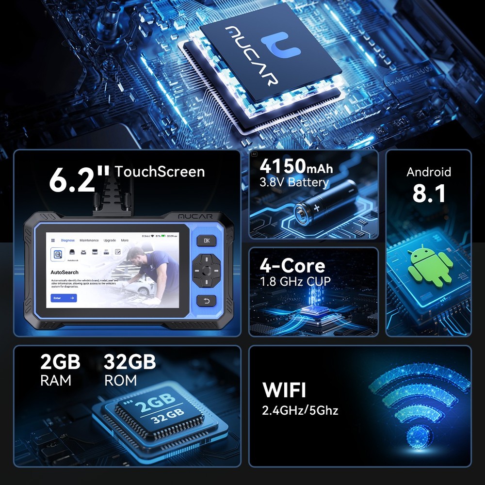 MUCAR 682 Car Diagnostic Tool OBD2 Scanner FULL SYSTEM Bidirectional 20+Services