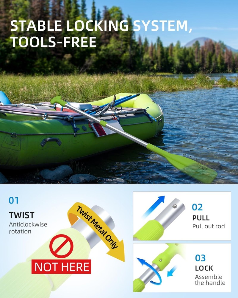 Telescoping Emergency Paddle 21''-42''（Assembling Required） Collapsible Paddl...