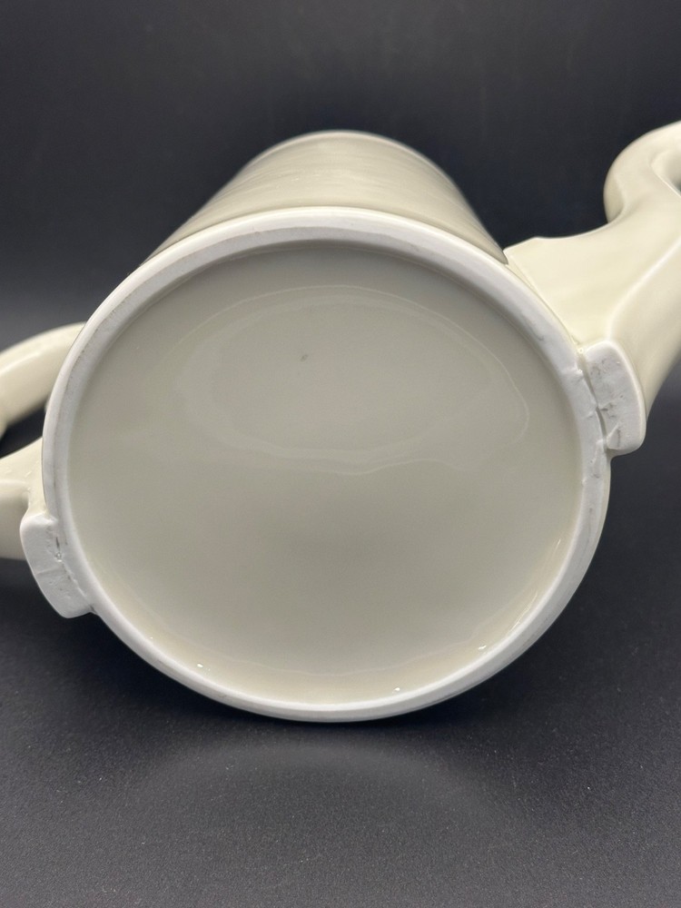 Vintage German Porcelain Tea/Coffee Pot w/Insulated Silver Cover, Pristine