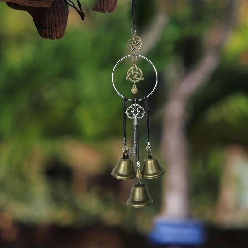 Door Handle Hanging Witch Bell Willow Wind Chimes Home Doorknob Xmas Decoration