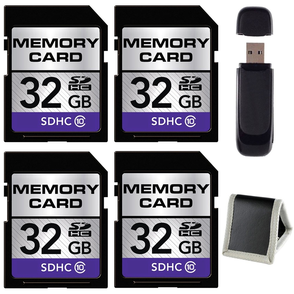 32GB SDHC Class 10 Memory Card + SD Card USB Reader + Memory Card Wallet...