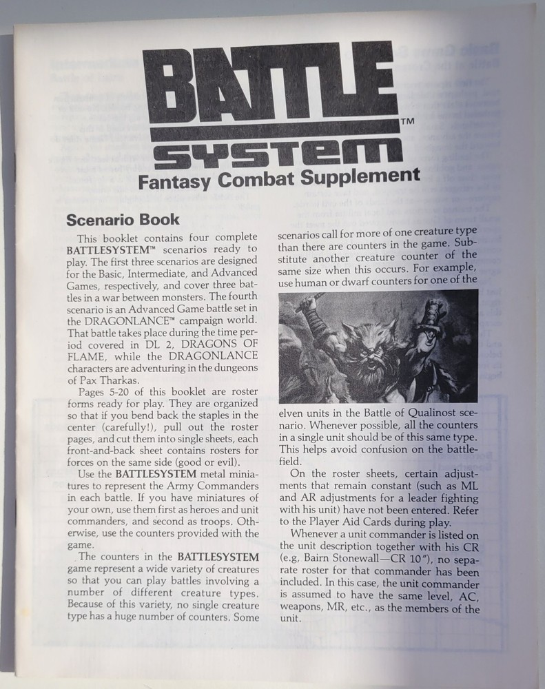 Battle System. Dungeons & Dragons 1st Edition Box Set. Complete. EX