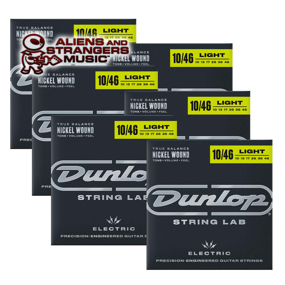 6 Sets! Dunlop Performance+ Electric Guitar Strings 10-46, DEN1046