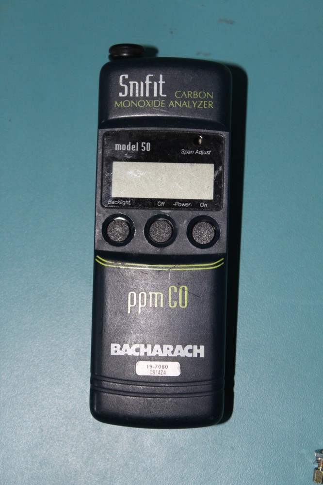 BACHARACH 50 SNIFIT CARBON MONOXIDE ANALYZER DETECTOR SENSOR CO PPM