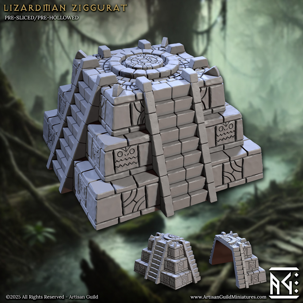 Lizardman Ziggurat Temple - Scenery - Artisan Guild - Dungeons and Dragons