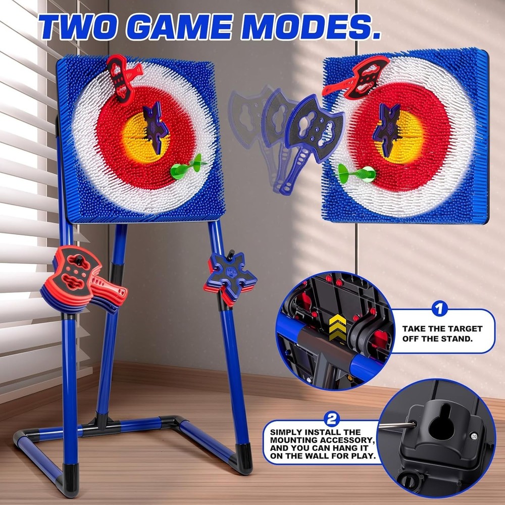 Axe Throwing Target Game for Backyard with 8 Throwing Axes Set,Indoor &Outdoo...