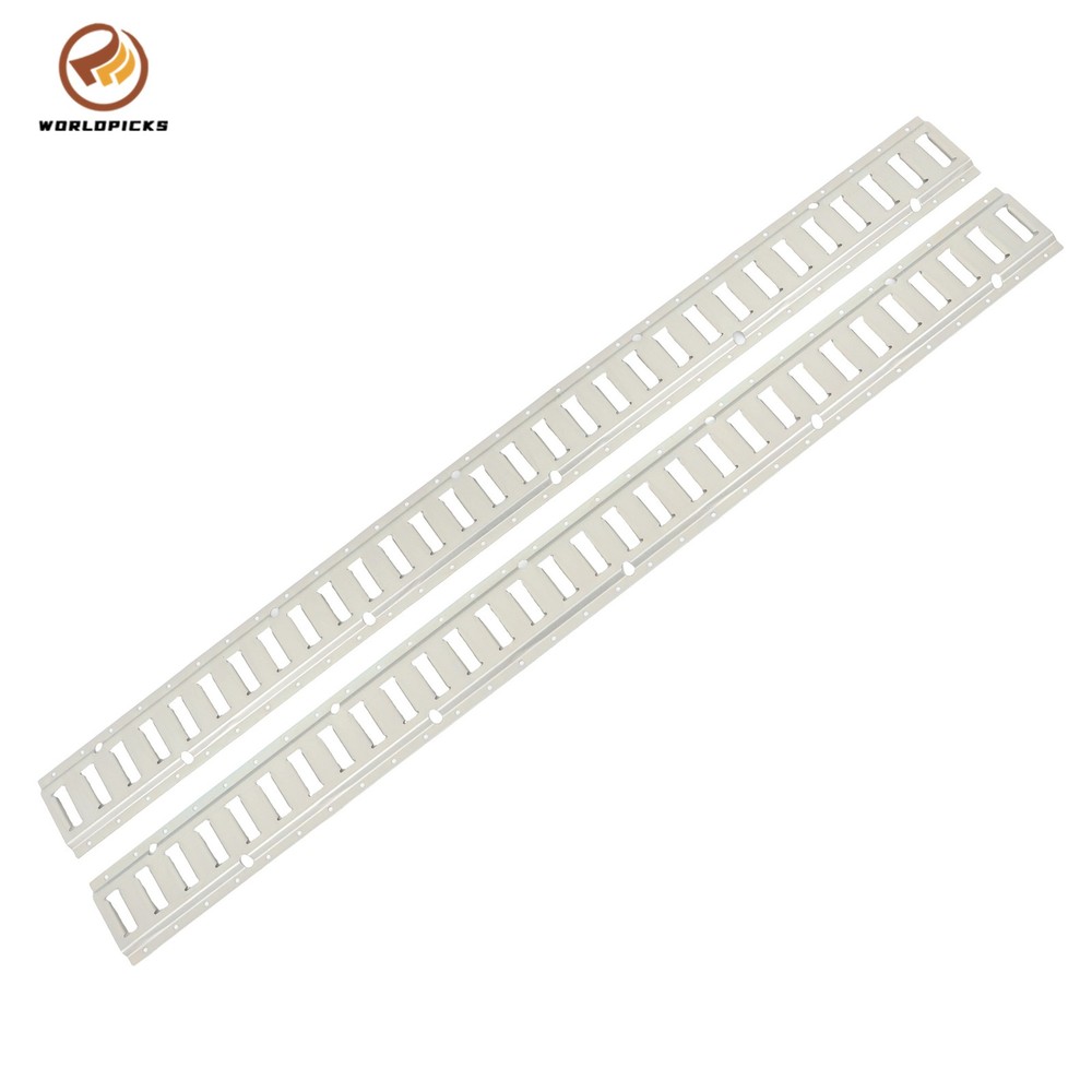 2 Piece 5' Galvanized E Track Rail Set Silver Finish For Trucks Van
