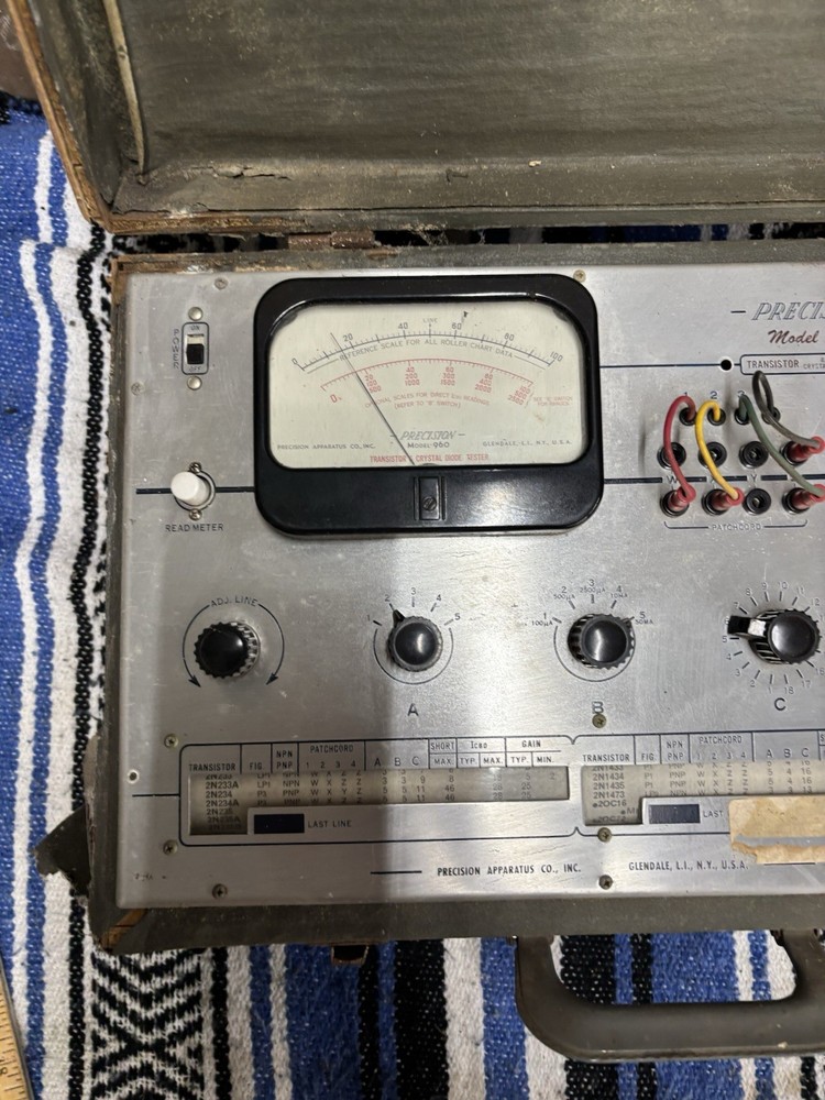 Precision Model 960 Transistor Crystal Diode Tester Vintage Powers On