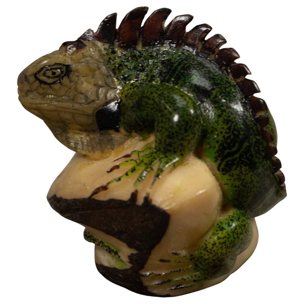 Iguana Lizard Reptile Tagua Carving