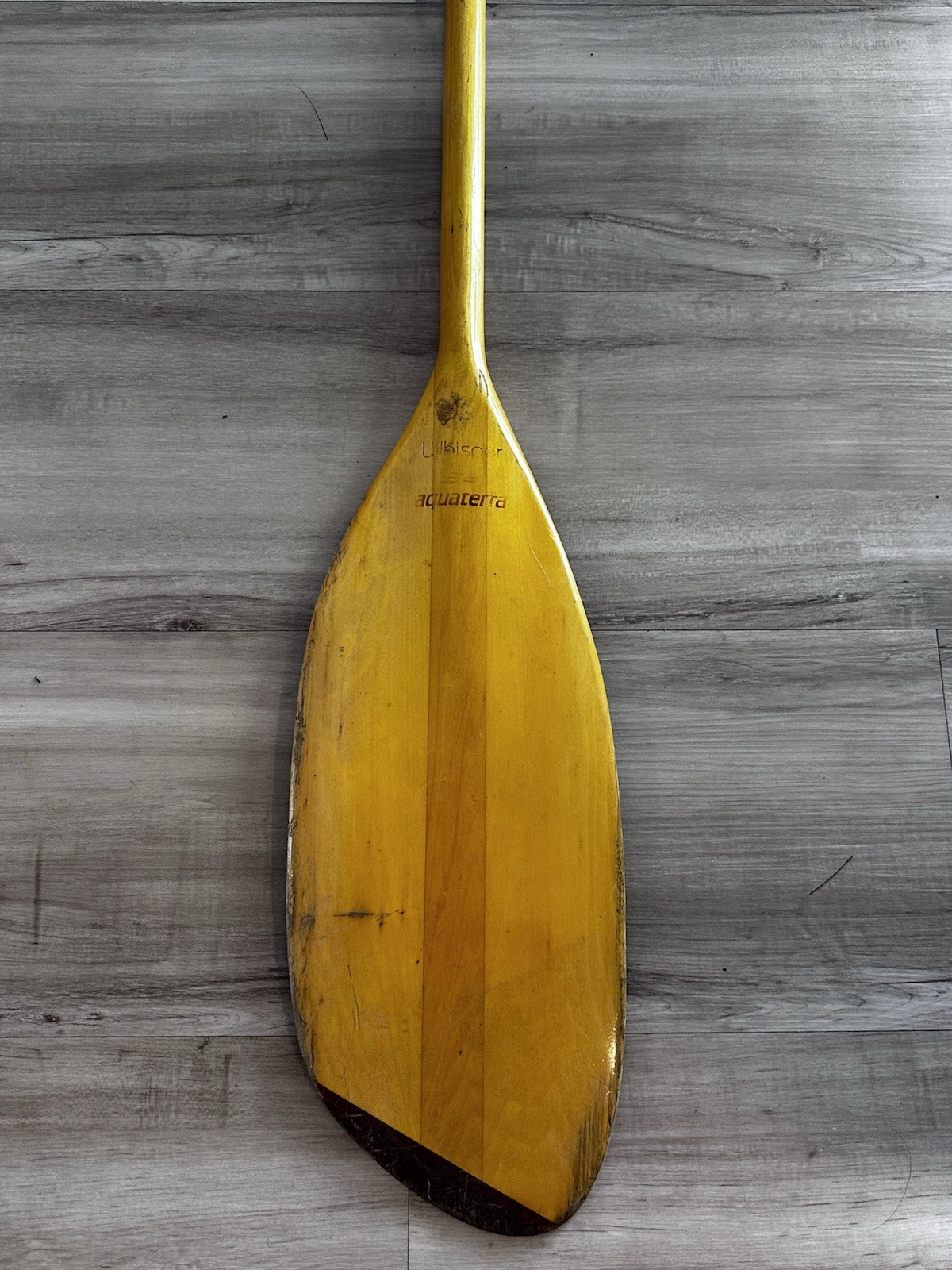 Aquaterra Whisper Kayak Paddle. 93" Wood Laminate Construction. Vintage