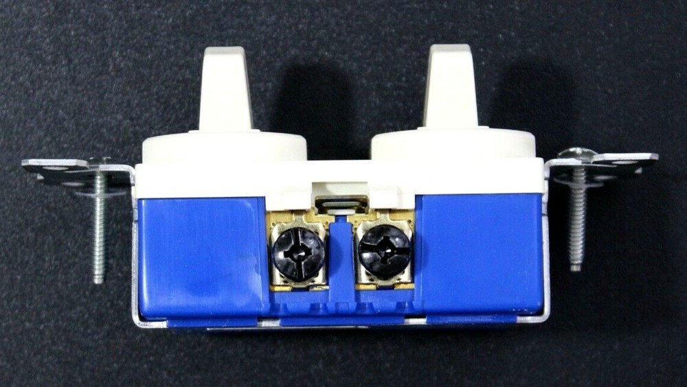 Combination Two Single Pole Toggle Switch Almond 15A (10 PACK) Cooper/Eaton 271A
