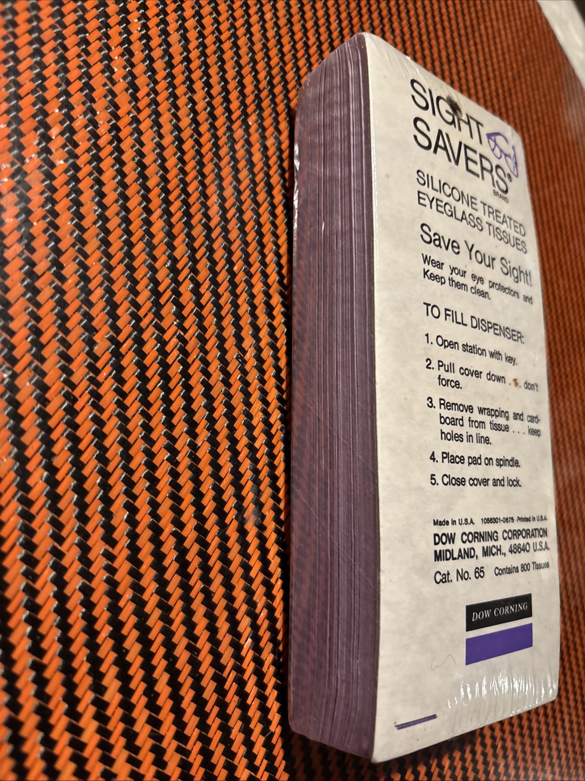 VTG 80s Dow Corning Silicone Treated Sight Savers Lens 800 Cloths SEALED USA