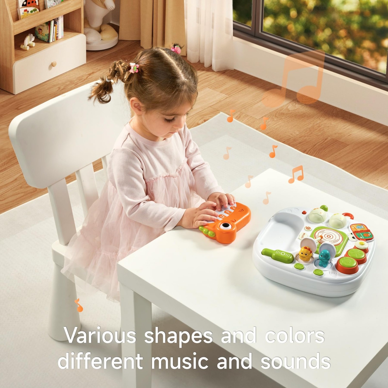 Baby Activity Table Learning & Fun, Baby DJ Table for Sitting Play, Keyboard ...
