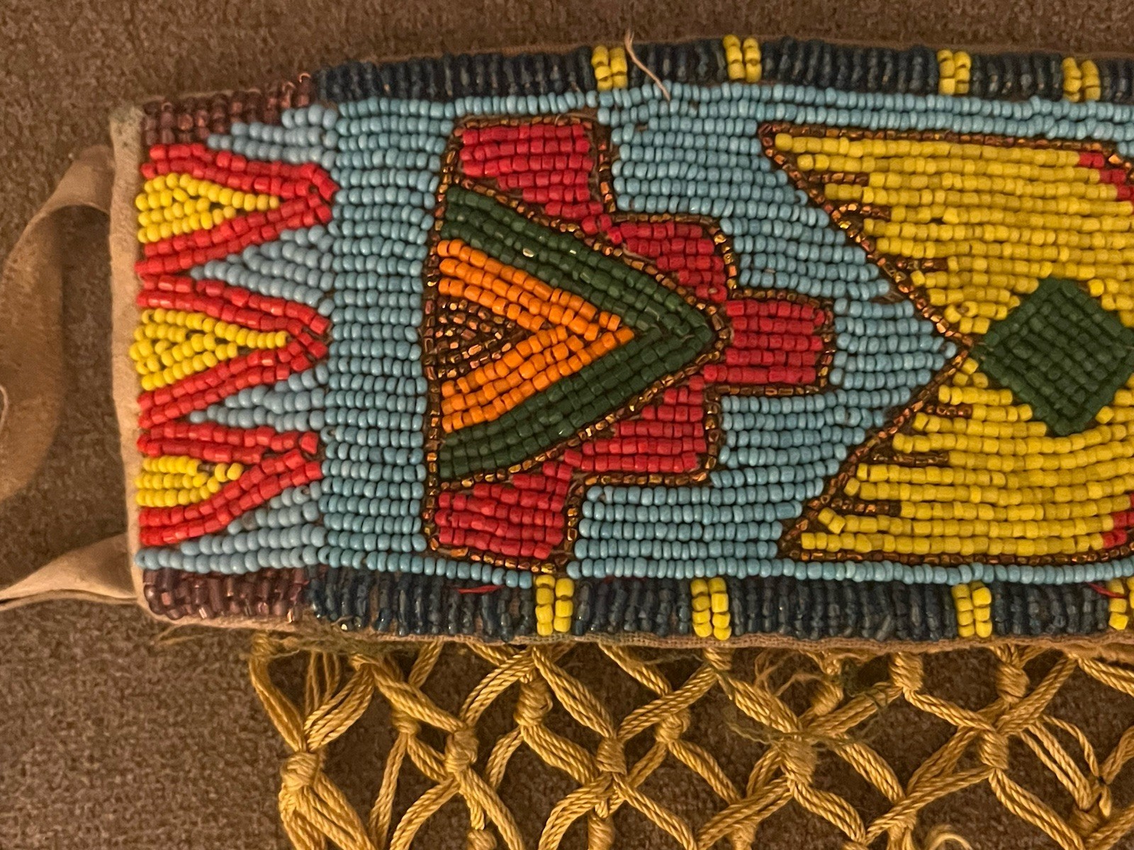 Early 1900’s Western Plains Glass Beaded Sash