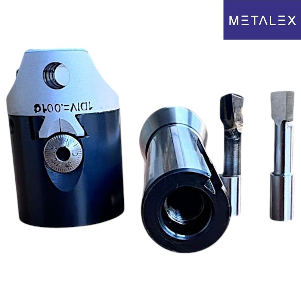 1.5" Precision Adjustable Boring Head Set With R8 Shank & HSS + Carbide Tool Bit