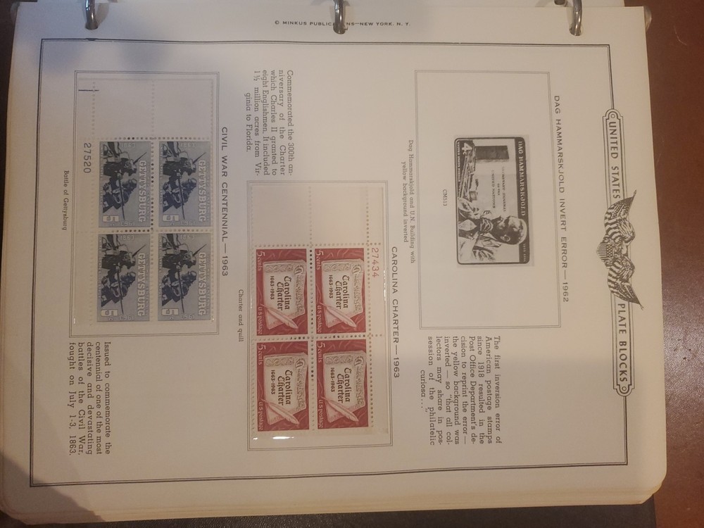 American Plate Block Minkus Album Volume IV 1961 To 1970 146 Plate Blocks MNH