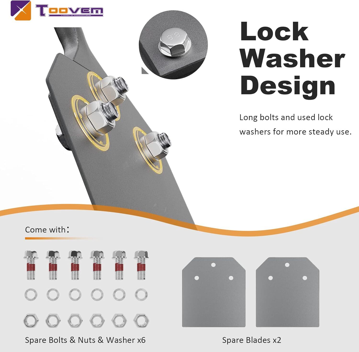 Toovem SDS Plus Floor Scraper with Spare Blades 4"x10'' Tile Removal Chisel Tool