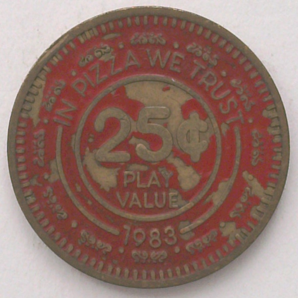 Painted Control: 1983 Chuck E Cheese Token