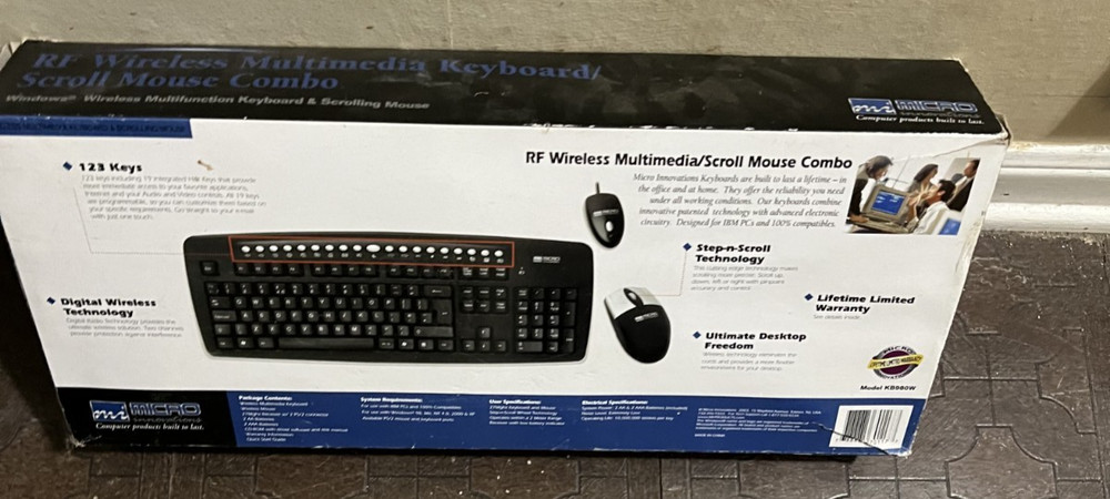 RF Wireless Multimedia Keyboard and Mouse Combo NIB