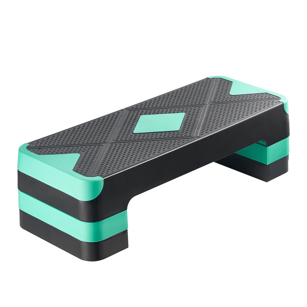 Aerobic Stepper Platform, 4 Adjustable Risers, Non-Slip Workout Step