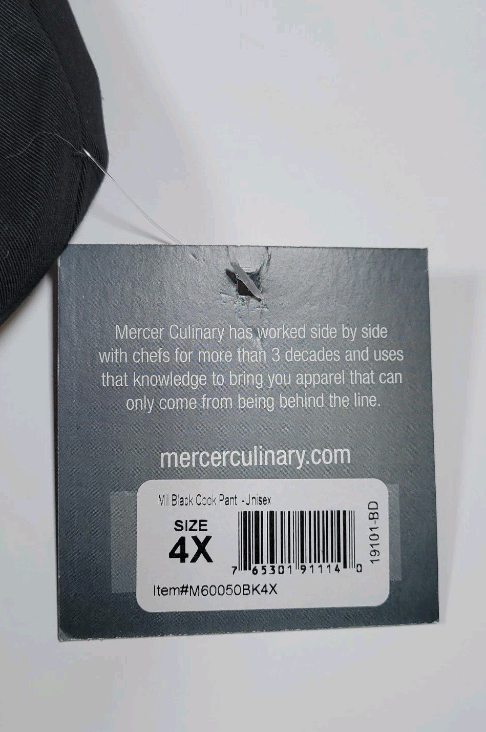 Mercer Culinary M60050BK4X Lot Of 2- Men's 4X Cook Pants Milennia Big/Tall New
