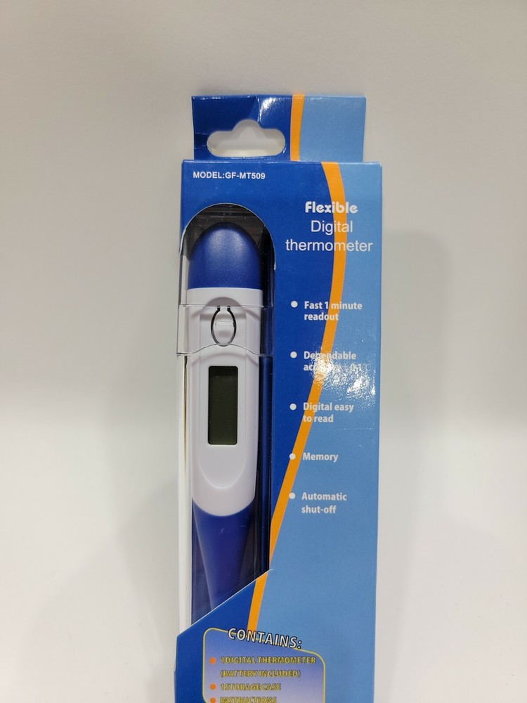 Fast Digital Thermometer Flexible with Storage Case. New