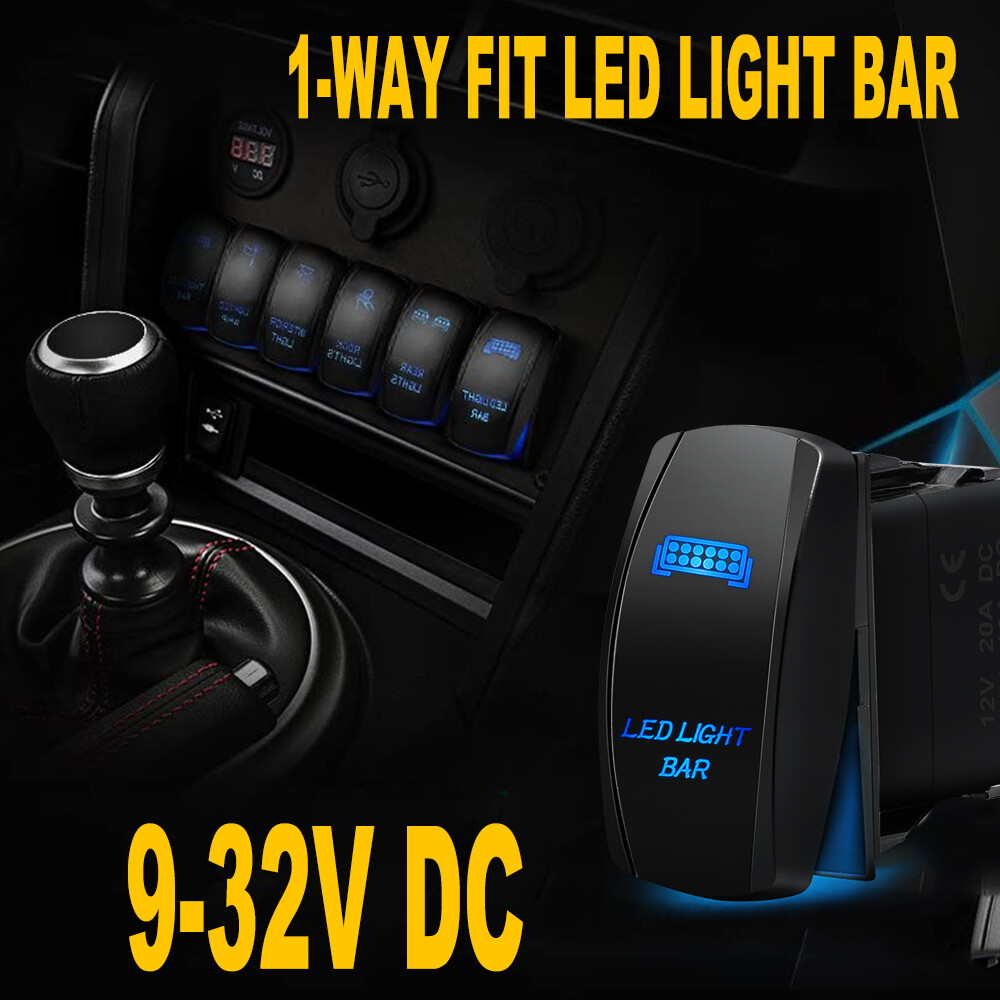 FOR Polaris Ranger XP 1000/1000 Crew 12" LED Light Bar Combo+ Rock Switch Wiring