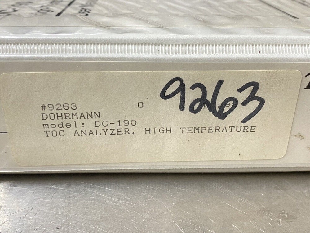 Dohrmann DC-190 High Temperature TOC Analyzer - Users Guide / Instruction Book