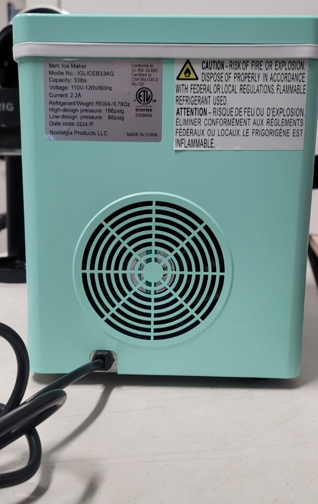 Igloo 33 Lb Automatic Portable Countertop Ice Maker Machine, Aqua
