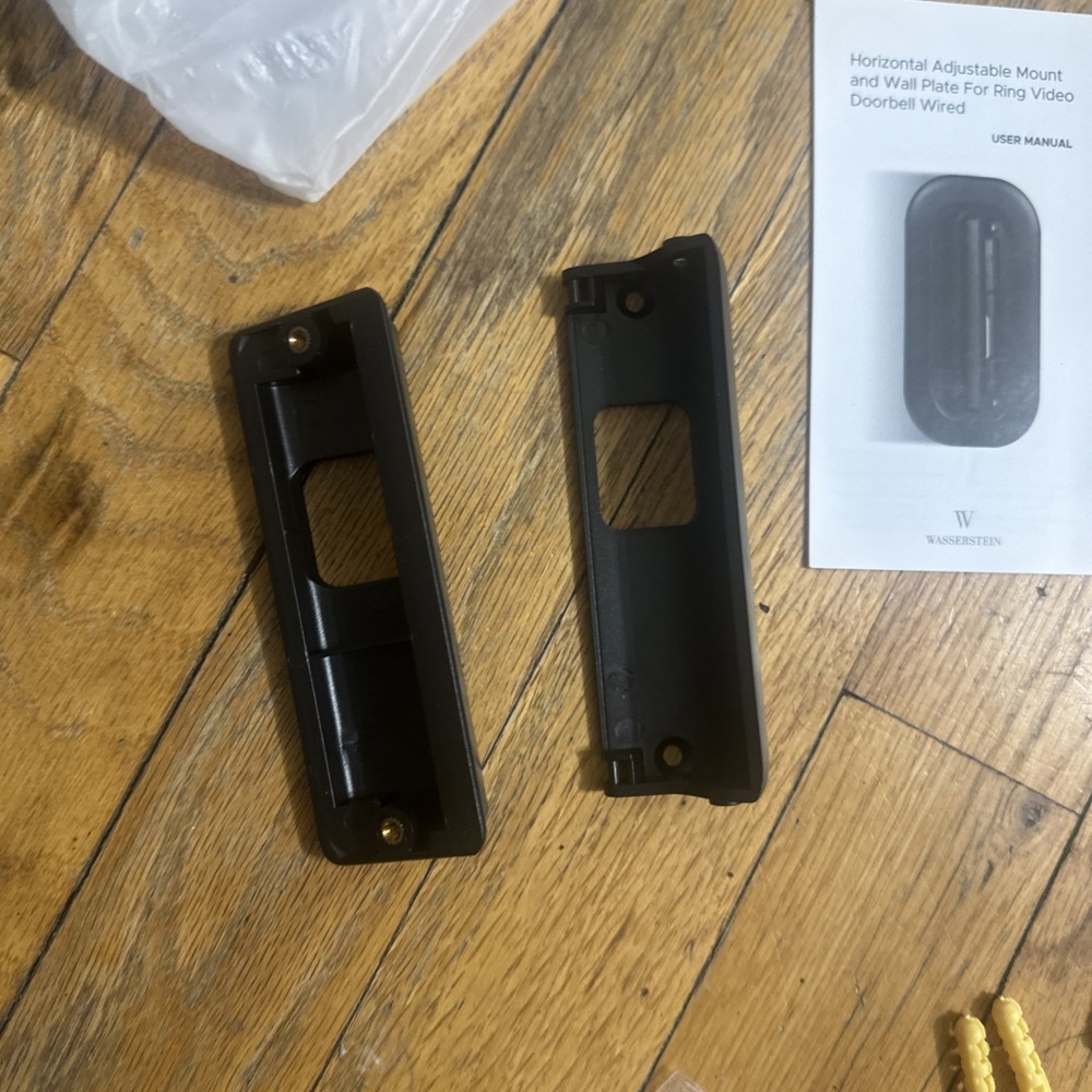 Horizontal Adjustable Angle Mount and Wall Plate for Ring Video Doorbell Wired