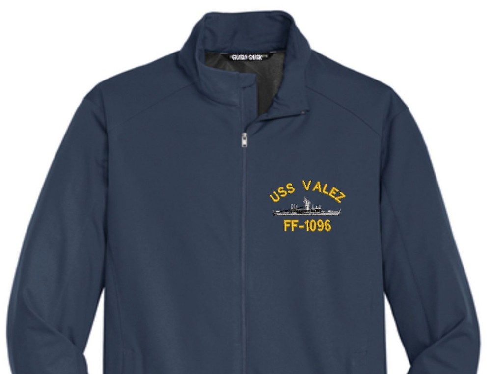 USS VALDEZ FF-1096 Soft Shell Jacket.  New.  U.S. Navy