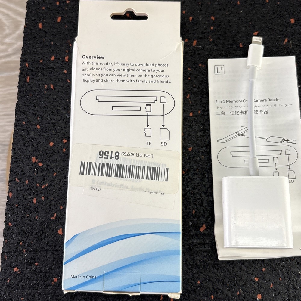 iPhone Lightning to SD/ TF Card Camera Reader 2 in 1 Memory