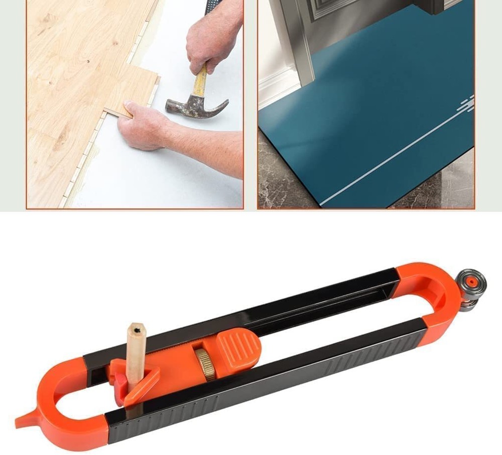 Precise Profile Gauge Scribe Tool with Lock for Pencil Woodworking Edge Corner