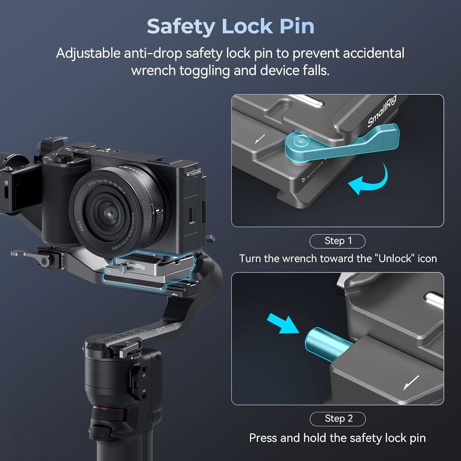 SmallRig QR Plate for Arca for DJI RS 4/RS 4 Pro/RS3/RS 3 Pro/RS 3 mini/RS 2