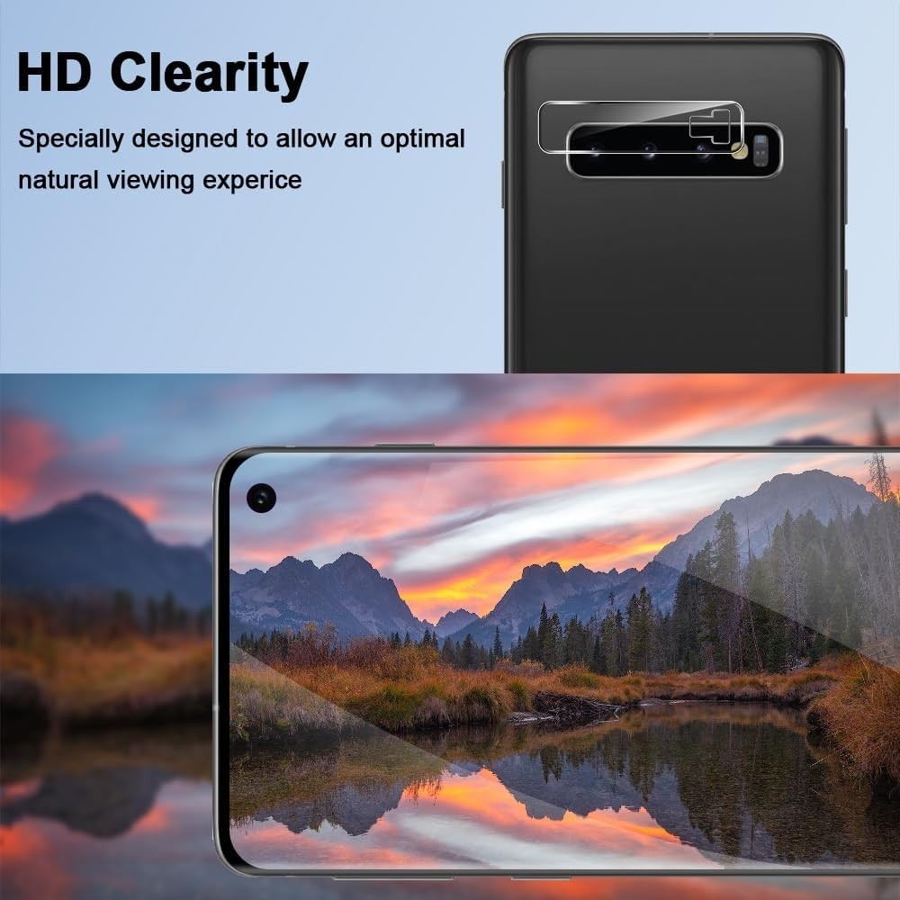 Bubble-Free Galaxy S10 2-Pack Privacy Screen Protector & Camera Lens Cover Set