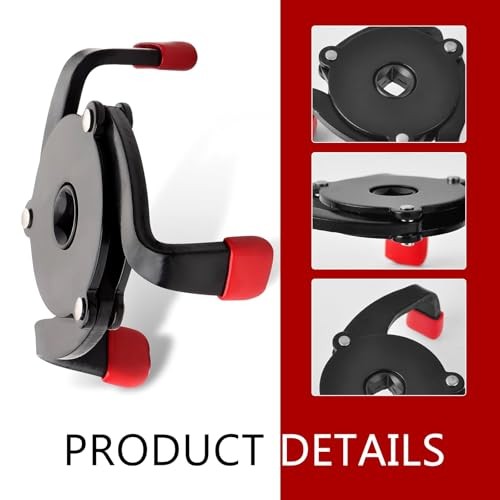 Car Filter Wrench, 3-Claw Adjustable Oil Filter Wrench Tool with Variable