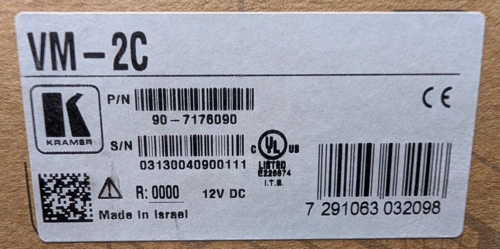 Kramer VM-2C Component Video Distribution Amplifier