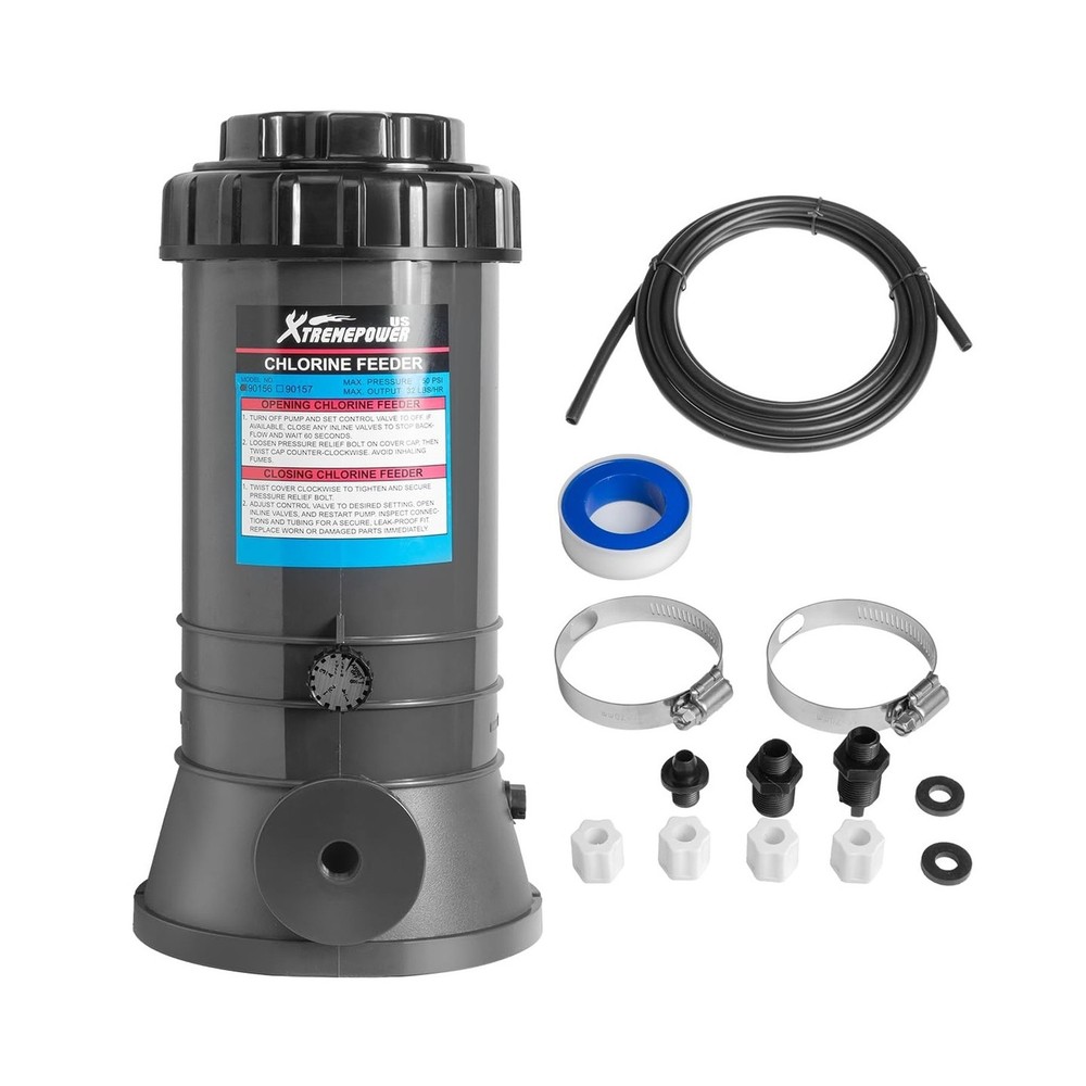 XtremepowerUS Automatic Chlorinator Feeder for Above Ground Pools & In-Ground...